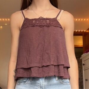 American Eagle Outfitters Mauve Layered Camisole